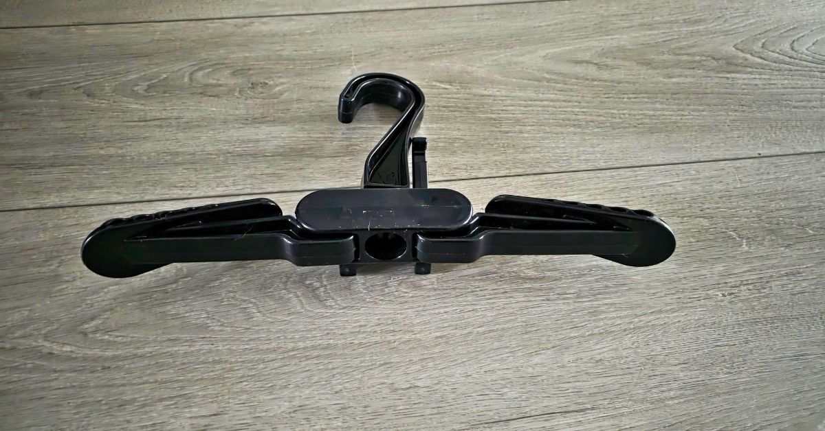 Image of bottom of XS Scuba Travel Wetsuit Hanger showing wear from years of use. For article titled XS Scuba Travel Wetsuit Hanger Review.