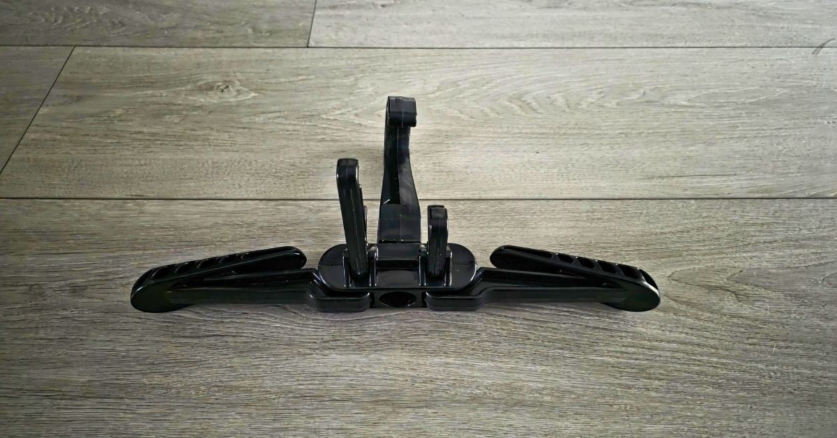 Image of XS Scuba Travel Wetsuit Hanger showing wear from years of use. For article titled XS Scuba Travel Wetsuit Hanger Review.